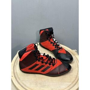 Adidas Mat Wizard 4 Wrestling Shoes Mens Size 12 Red Black High Top Lightweight